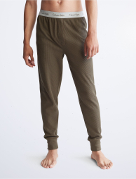 Мужские вафельные джоггеры Calvin Klein домашние штаны 1159783599 (Зеленый, S)
