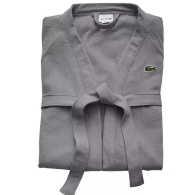 Махровый халат Lacoste с поясом 1159788922 (Серый, One size)