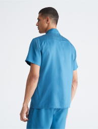 Мужская домашняя рубашка Calvin Klein на пуговицах 1159791231 (Синий, XL)