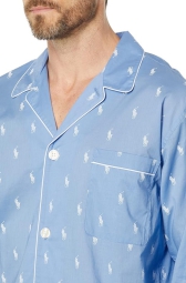 Домашняя мужская рубашка Polo Ralph Lauren 1159793681 (Голубой, M)
