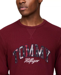 Чоловічий лонгслів Tommy Hilfiger кофта 1159837487 (Бордовий L)