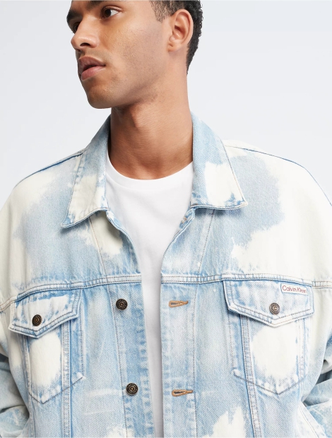 Чоловіча джинсова куртка Calvin Klein джинсівка 1159794105 (Блакитний, L)