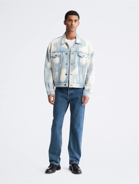Чоловіча джинсова куртка Calvin Klein джинсівка 1159794105 (Блакитний, L)