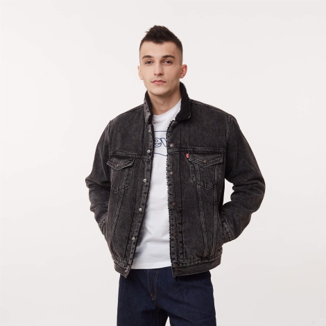 Чоловіча джинсова куртка Levi's утеплена 1159801630 (Сірий, XXL)