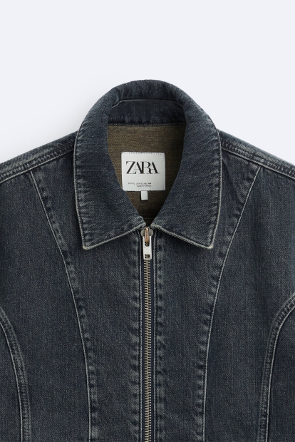 Мужская джинсовая куртка ZARA 1159803122 (Синий, M)