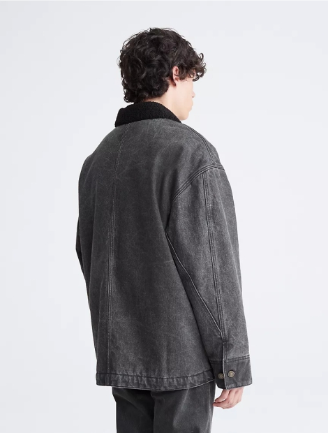 Мужская джинсовая куртка Calvin Klein джинсовка 1159804754 (Черный, L)