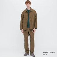 Мужская джинсовая куртка на пуговицах UNIQLO 1159772324 (Коричневый, XS)