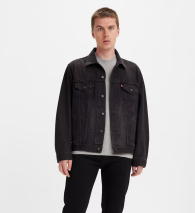 Мужская джинсовая куртка Levi's джинсовка 1159778054 (Черный, S)