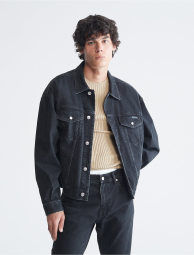 Мужская джинсовая куртка Calvin Klein джинсовка 1159779248 (Черный, L)