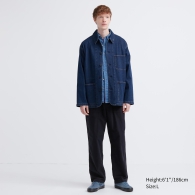 Джинсовая куртка на пуговицах UNIQLO 1159798270 (Синий, S)