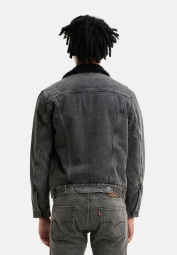 Мужская джинсовая куртка Levi's утепленная 1159804608 (Серый, XXL)