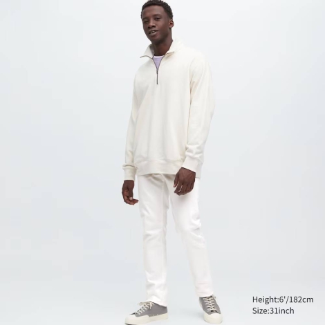 Мужские джинсы Slim-Fit UNIQLO 1159793227 (Белый, 38W 34L)