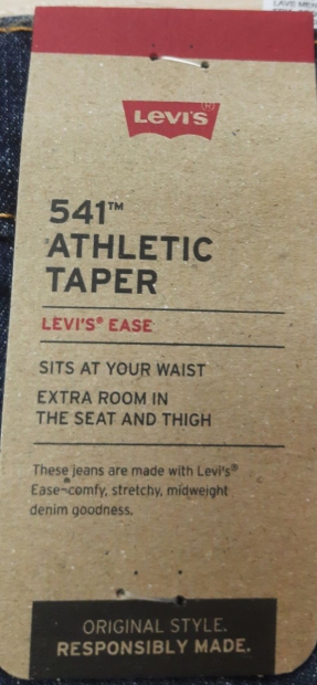 Чоловічі джинси Levi's 541 Athletic Taper штани 1159814400 (Білий/синій, 50W 34L) 1159814400 (Білий/синій, 50W 34L)