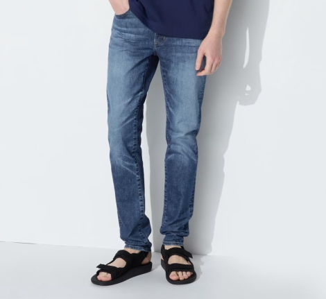 Мужские джинсы Skinny UNIQLO 1159814805 (Синий 35W 34L)