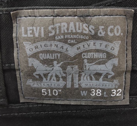 Мужские джинсы Levi's 510 1159817758 (Черный 38W 32L)