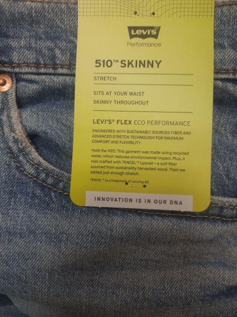 Мужские джинсы Skinny Levi's 510 1159822584 (Синий 40W 32L)