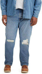 Стильные мужские джинсы Levi's рваные 1159778263 (Голубой, 32W 36L)