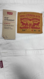 Мужские джинсы Levi's 514 Straight Fit 1159815326 (Белый 34W 32L)