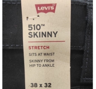 Мужские джинсы Levi's 510 1159817758 (Черный 38W 32L)