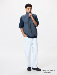 Мужские широкие джинсы UNIQLO 1159834955 (Голубой 33)