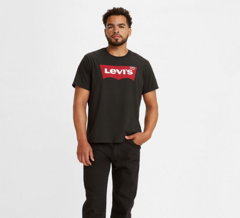 Футболка мужская Levi's с коротким рукавом 1159784253 (Черный, XXL)