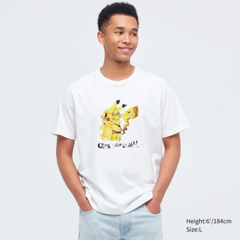 Футболка с рисунком Pokemon Meets Artist UNIQLO 1159767153 (Белый, M)