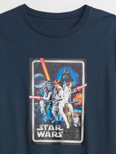 Мужская футболка GAP с принтом от StarWars 1159772127 (Синий, L)