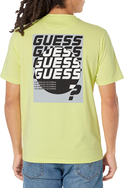 Мужская футболка Guess с логотипом 1159775774 (Желтый, XL)