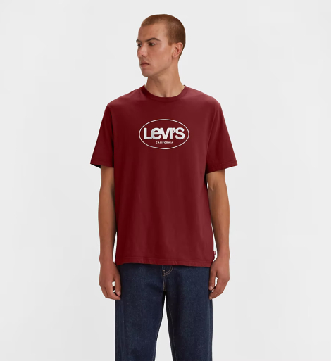 Футболка мужская Levi's с принтом 1159777088 (Красный, XXL)