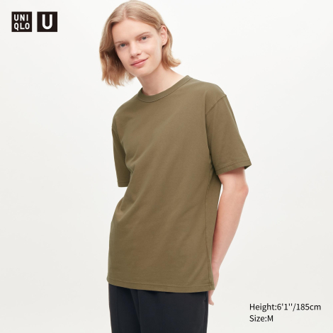 Однотонная футболка UNIQLO 1159777613 (Коричневый, 3XL)