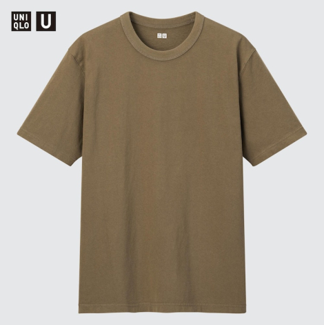 Однотонная футболка UNIQLO 1159777613 (Коричневый, 3XL)