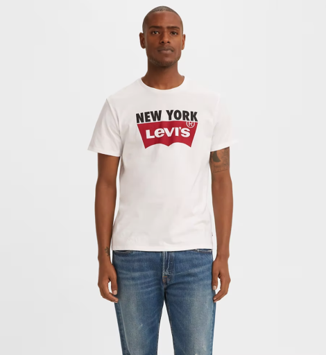 Футболка мужская Levi's с логотипом 1159778336 (Белый, XL)