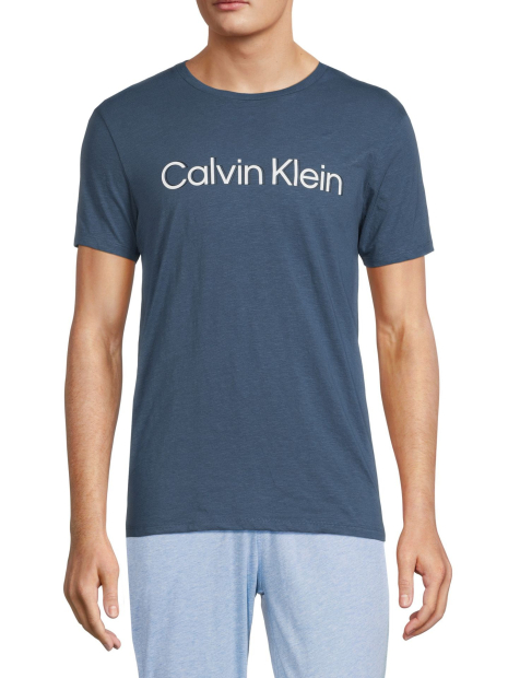 Мужская футболка Calvin Klein с логотипом 1159784607 (Синий, S)