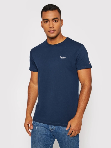 Мужская футболка Pepe Jeans London с логотипом 1159786257 (Синий, S)