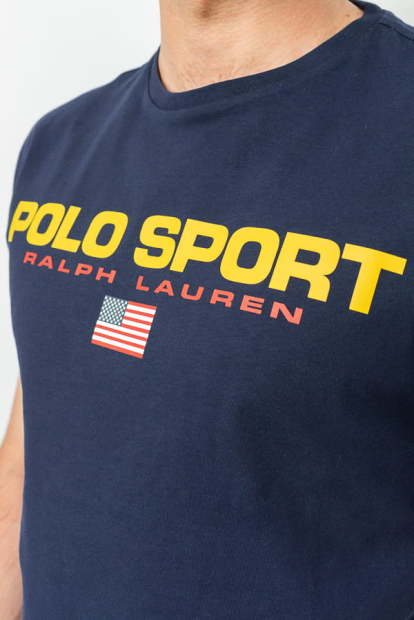 Футболка мужская Polo Ralph Lauren с логотипом 1159779858 (Синий, M)