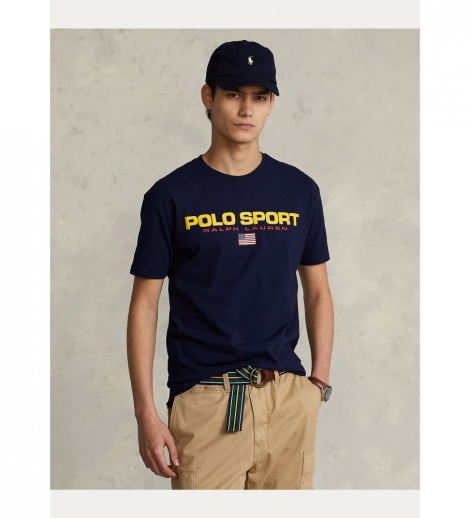 Футболка мужская Polo Ralph Lauren с логотипом 1159779858 (Синий, M)