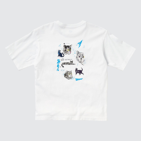 Футболка с рисунком My Life With Animals UNIQLO 1159781215 (Белый, XS)