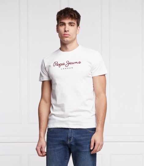 Мужская футболка Pepe Jeans London с логотипом 1159786125 (Белый, M)