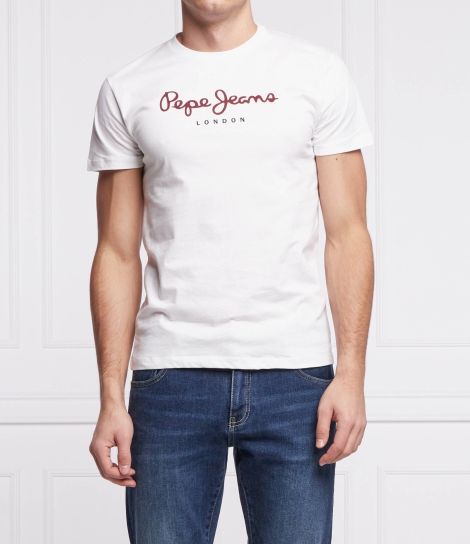 Мужская футболка Pepe Jeans London с логотипом 1159786125 (Белый, M)