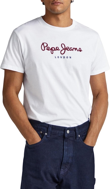 Мужская футболка Pepe Jeans London с логотипом 1159786125 (Белый, M)