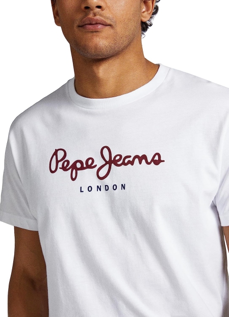 Мужская футболка Pepe Jeans London с логотипом 1159786125 (Белый, M)