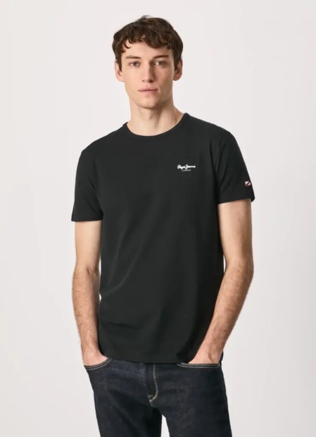Мужская футболка Pepe Jeans London с логотипом 1159786265 (Черный, XL)