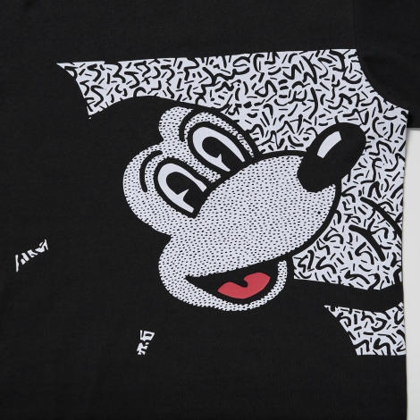 Футболка UNIQLO Mickey x Keith Haring 1159787259 (Черный, M)