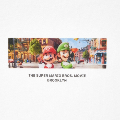 Футболка с рисунком Super Mario Bros. Movie UNIQLO 1159787265 (Белый, M)