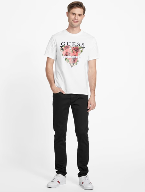 Мужская футболка Guess с рисунком 1159788006 (Белый, XL)
