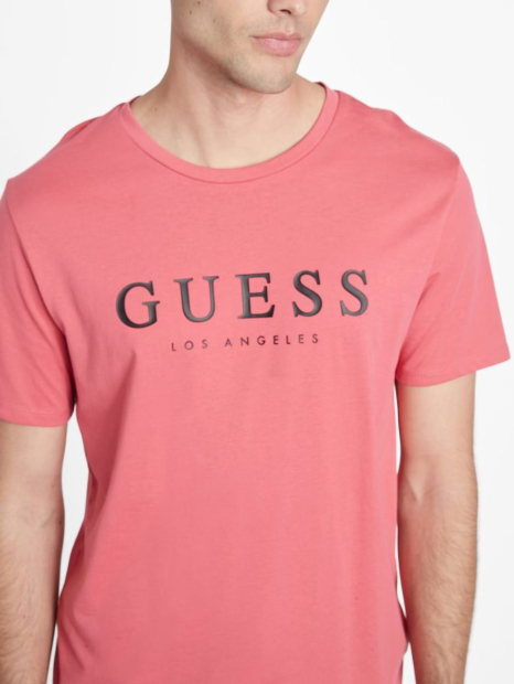 Мужская футболка Guess с логотипом 1159787757 (Розовый, L)