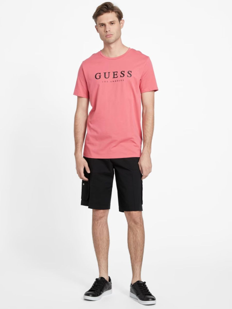 Мужская футболка Guess с логотипом 1159787756 (Розовый, M)