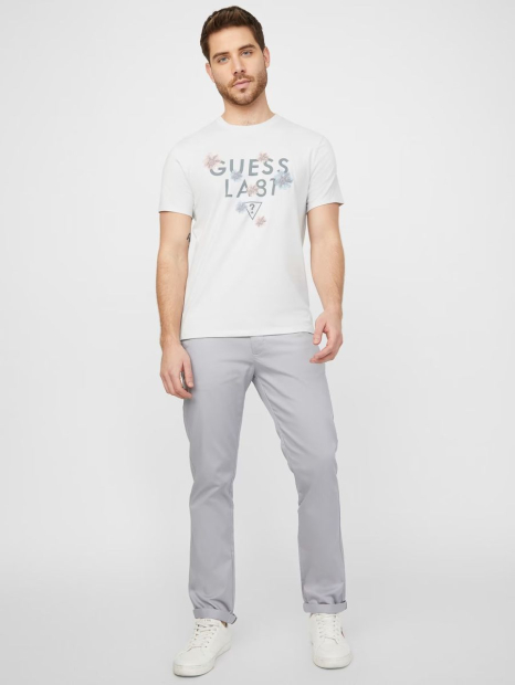 Мужская футболка Guess с логотипом 1159788077 (Серый, XXL)