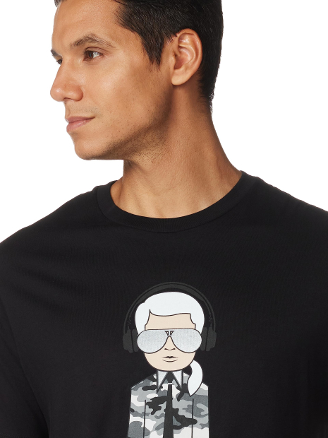 Мужская футболка Karl Lagerfeld Paris с принтом 1159788398 (Черный, M)