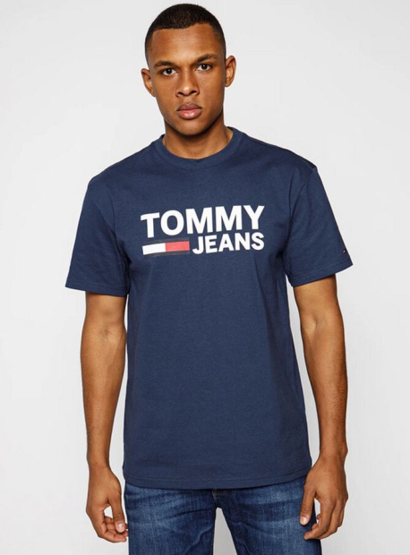 Мужская футболка Tommy Hilfiger с логотипом 1159788522 (Синий, XS)